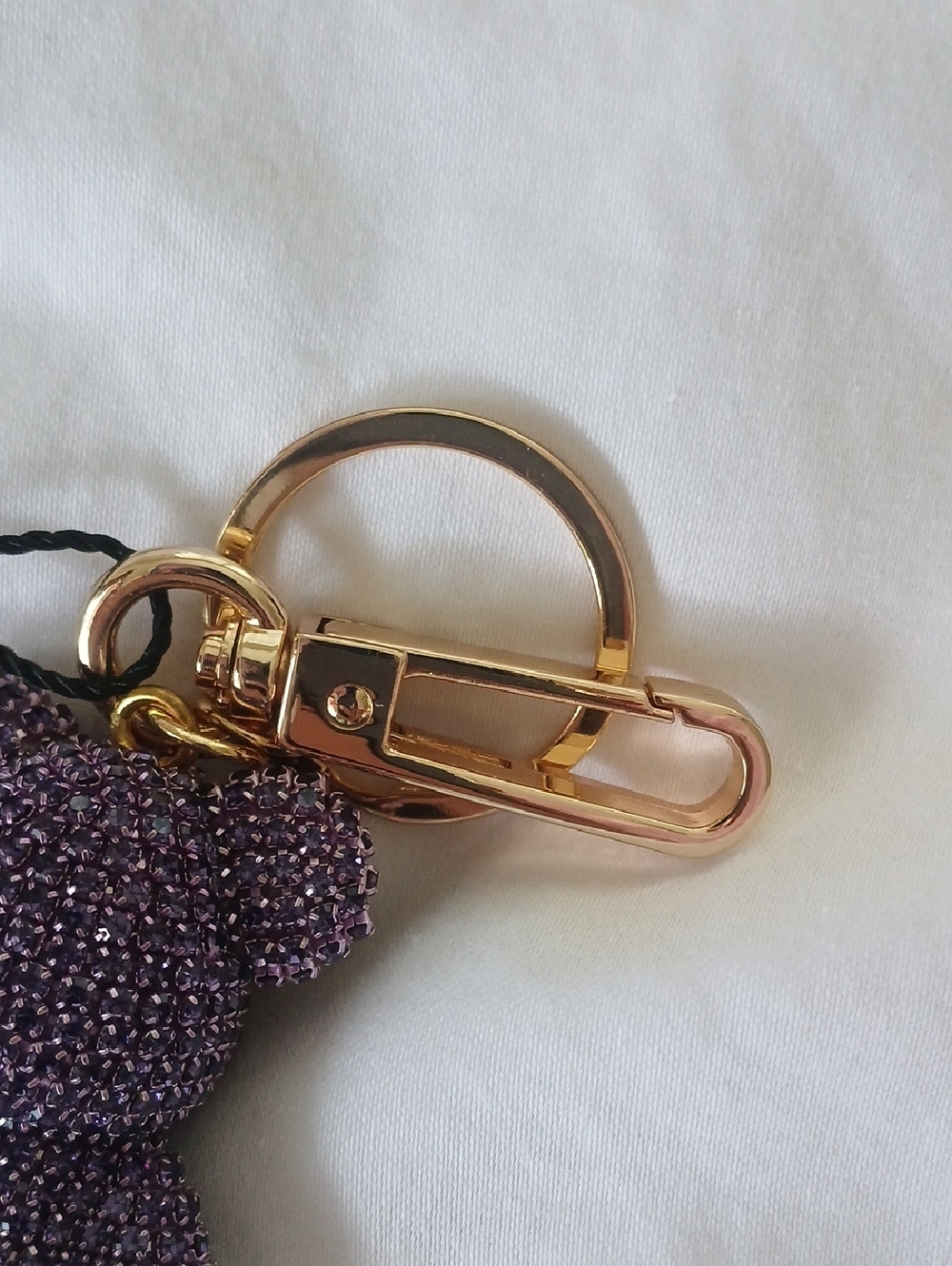 Crystal Bear Keychain Charm in Purple (Women Accessories) - Picture 6 of 6